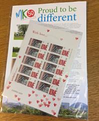 MPs send MK50 commemorative stamps gift to Downing Street