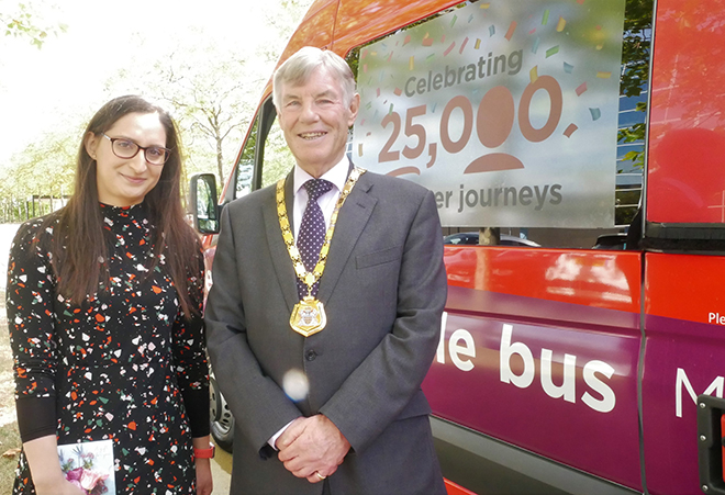 Employee bus service celebrates 25,000th journey