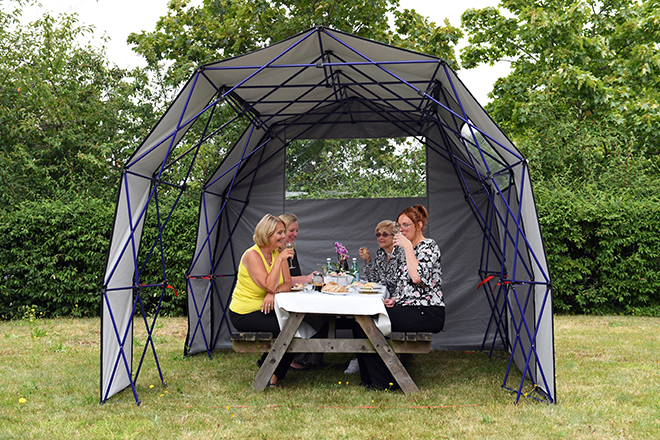 PPE manufacturer develops shelter to help hospitality businesses