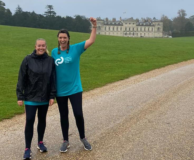 Friends cover cross-county trail in aid of cancer charity