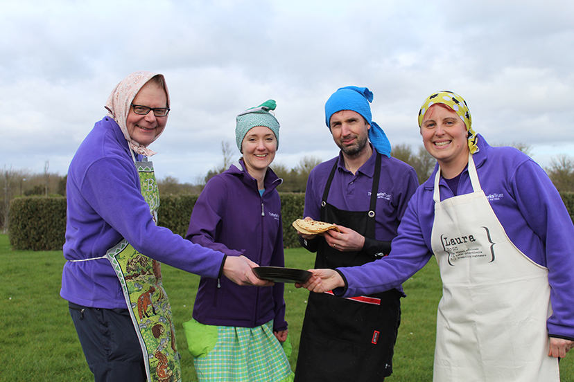 Flippin’ marvellous: Join the teams competing in the Corporate Pancake Race