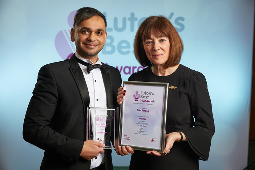 Solicitor ‘honoured’ to receive Luton’s Best Adult Achiever award for work with community