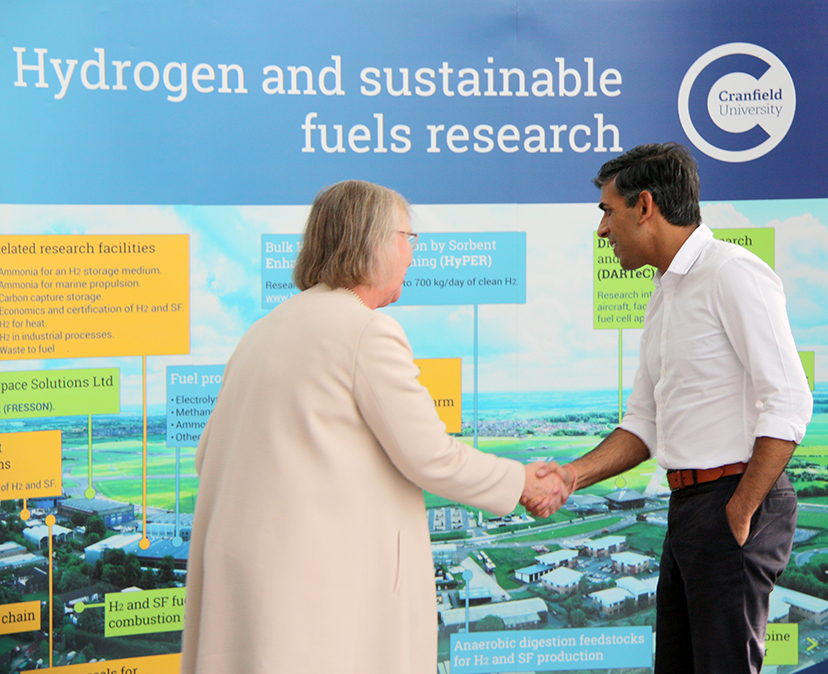 Prime Minister Rishi Sunak tours new aerospace research centre at Cranfield University