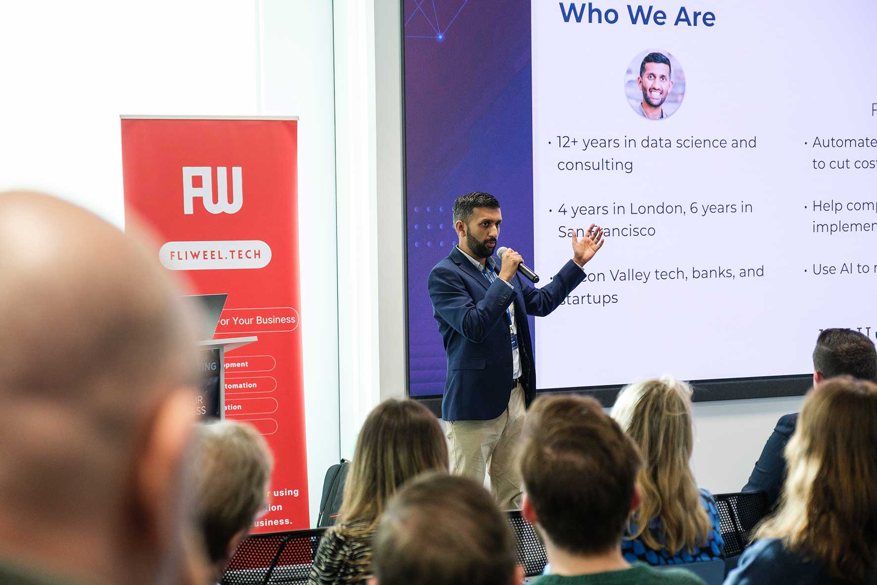 Andy Paul speaking at a previous Accelerating Ai event