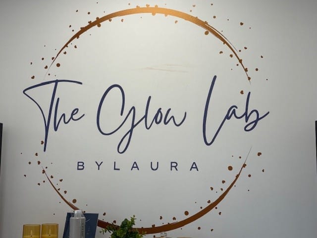Glow Lab logo wall decal