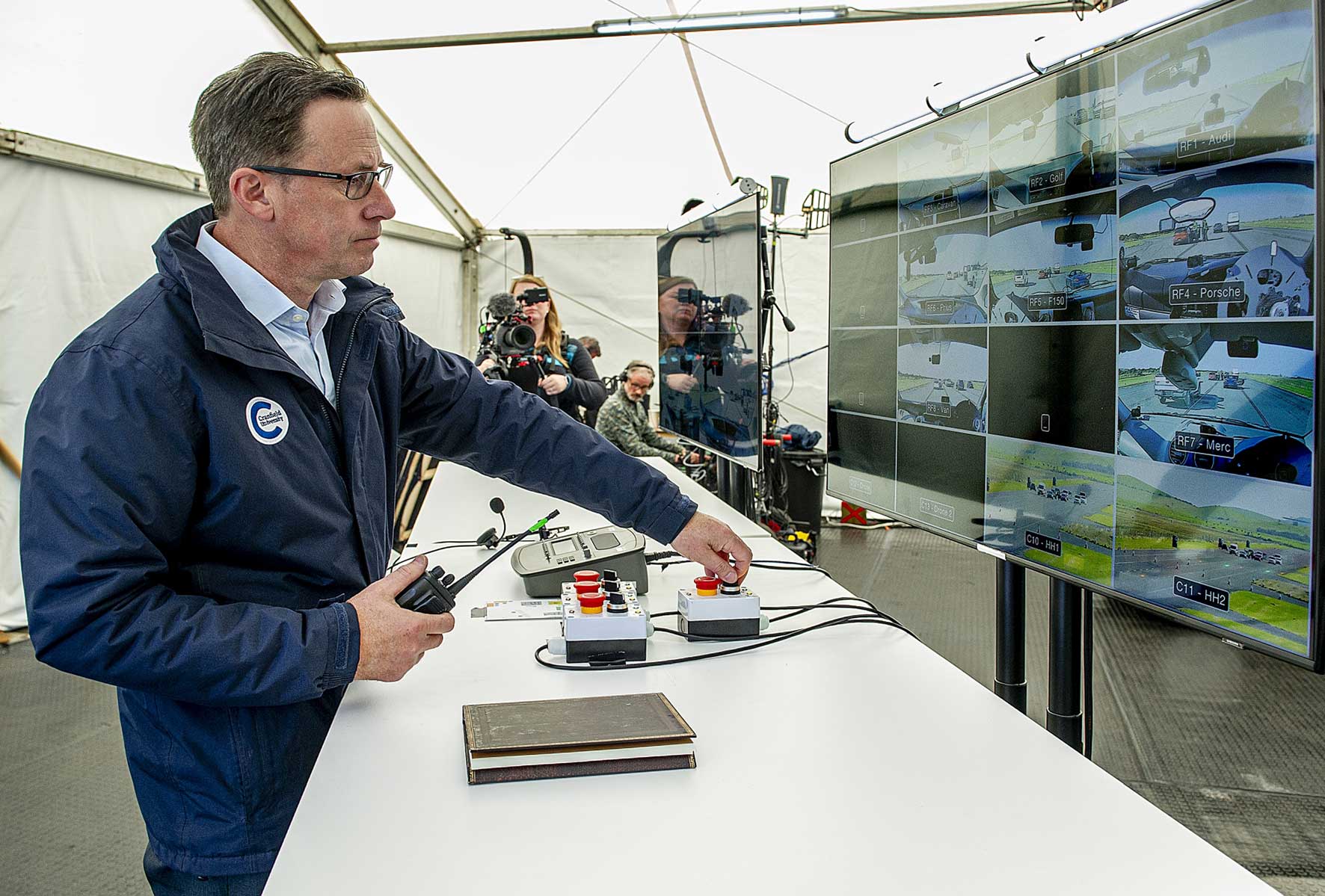 Professor James Brighton in the experiment control centre