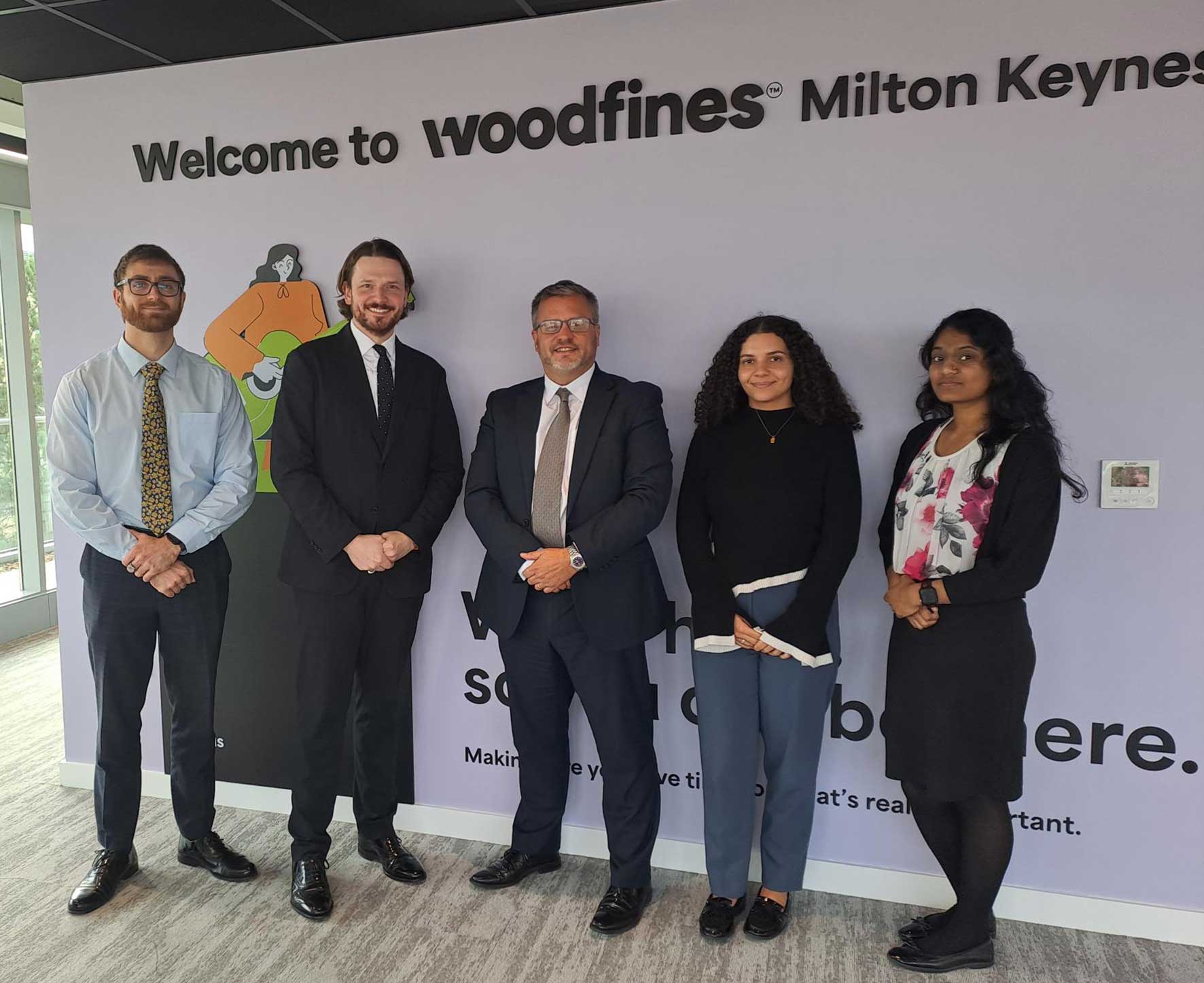 Mike Hayward with the newly qualified solicitors