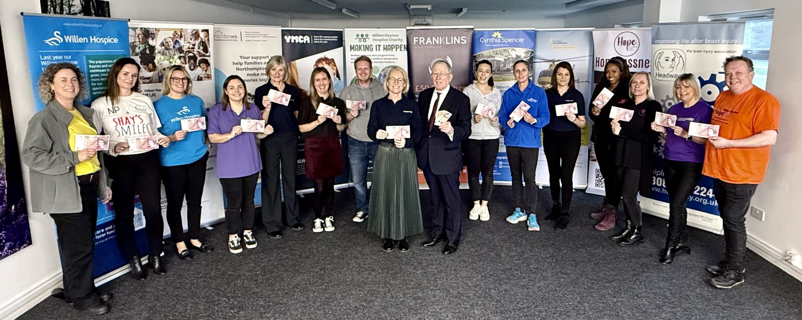 Representatives of Franklins solicitors and charities