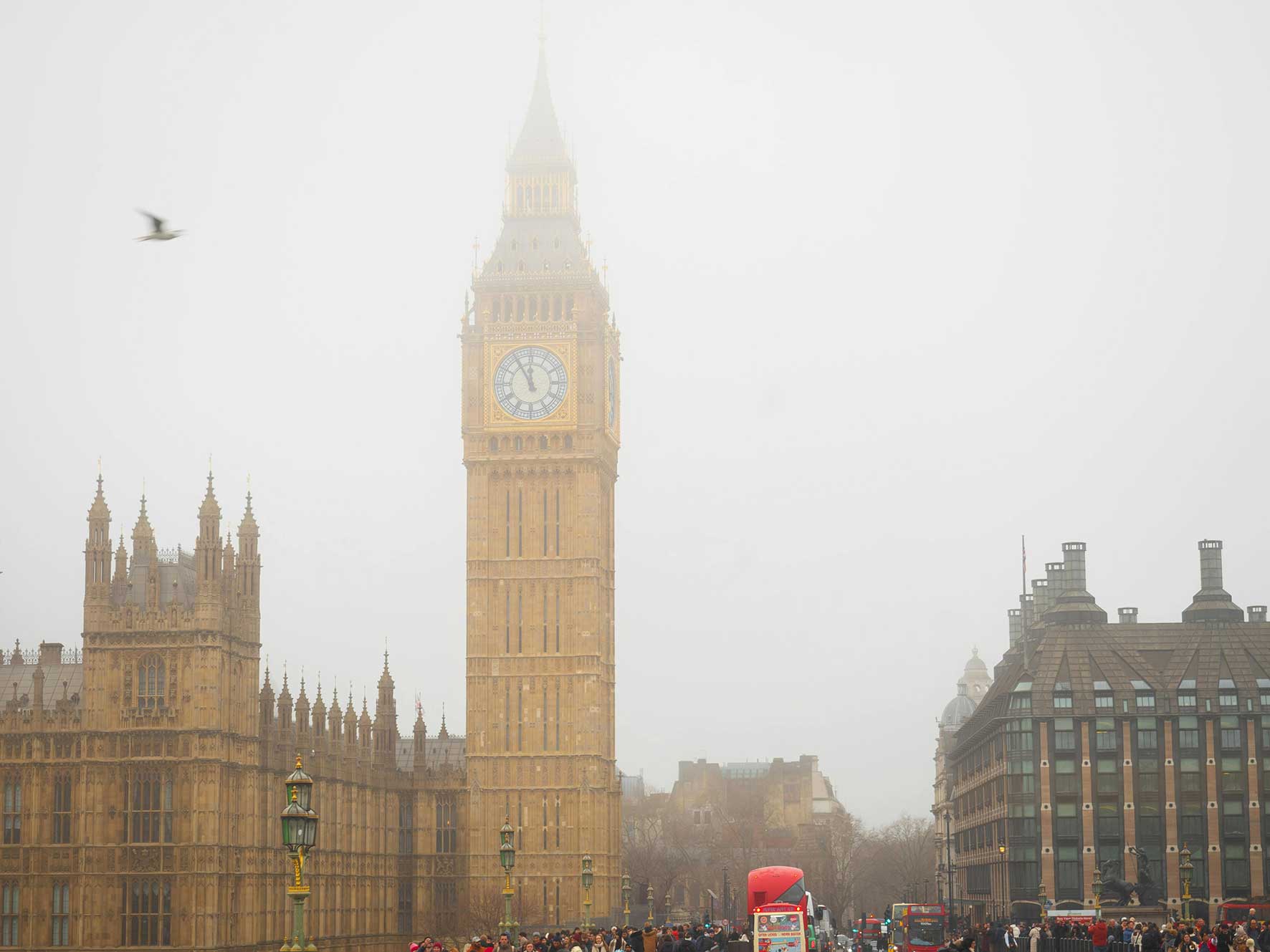 Westminster in fog