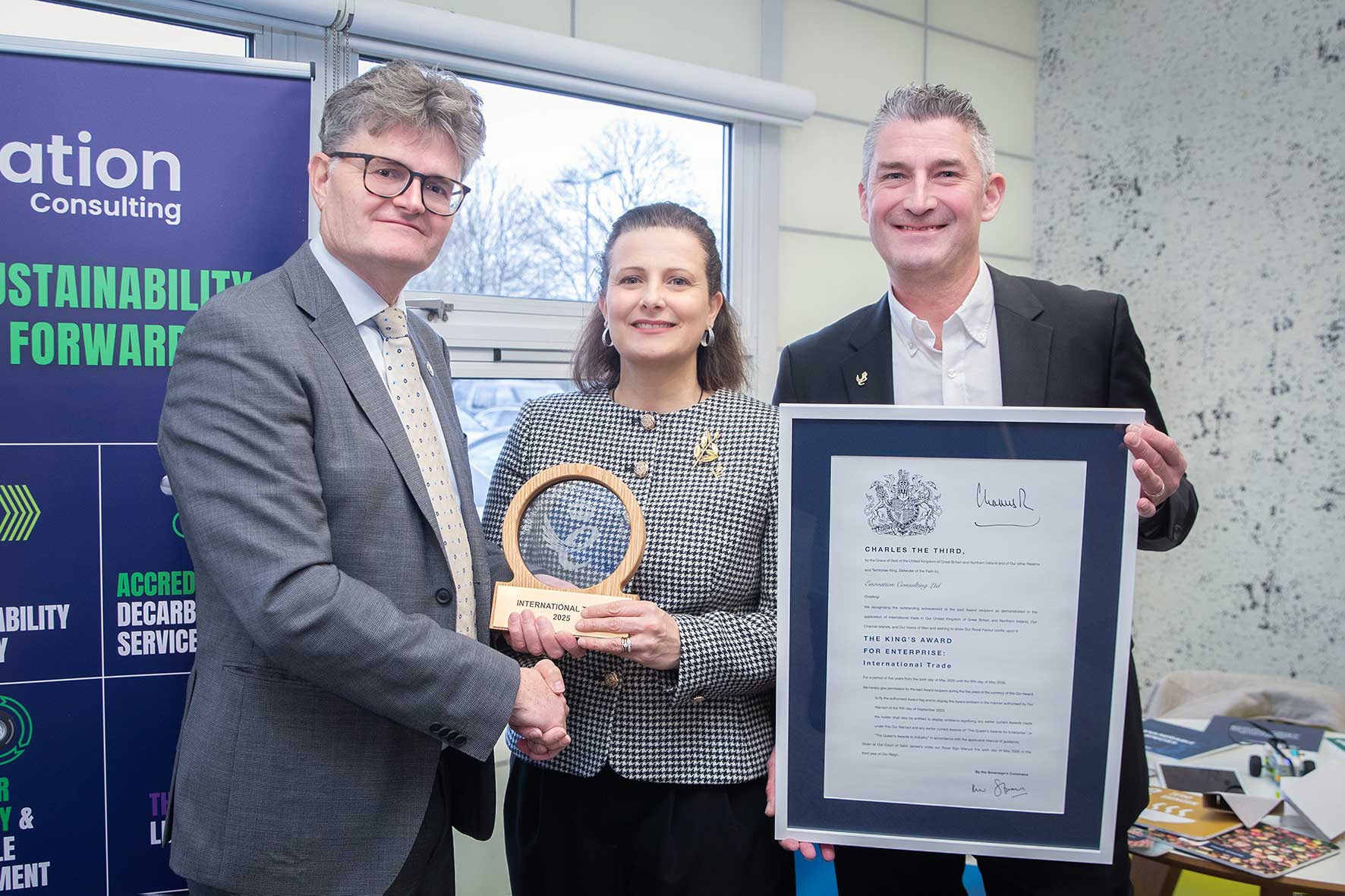 Claire from Enovation who received the Kings Award