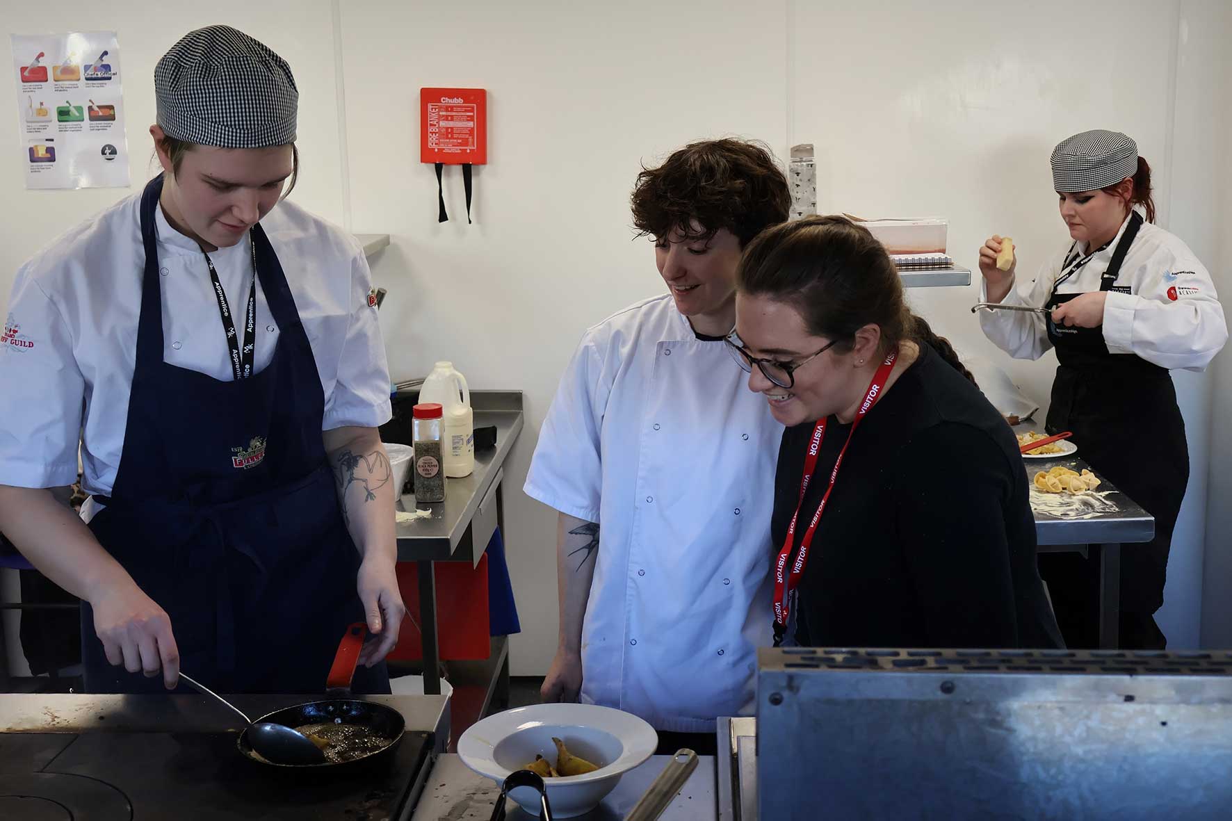 Lara giving her pasta Masterclass