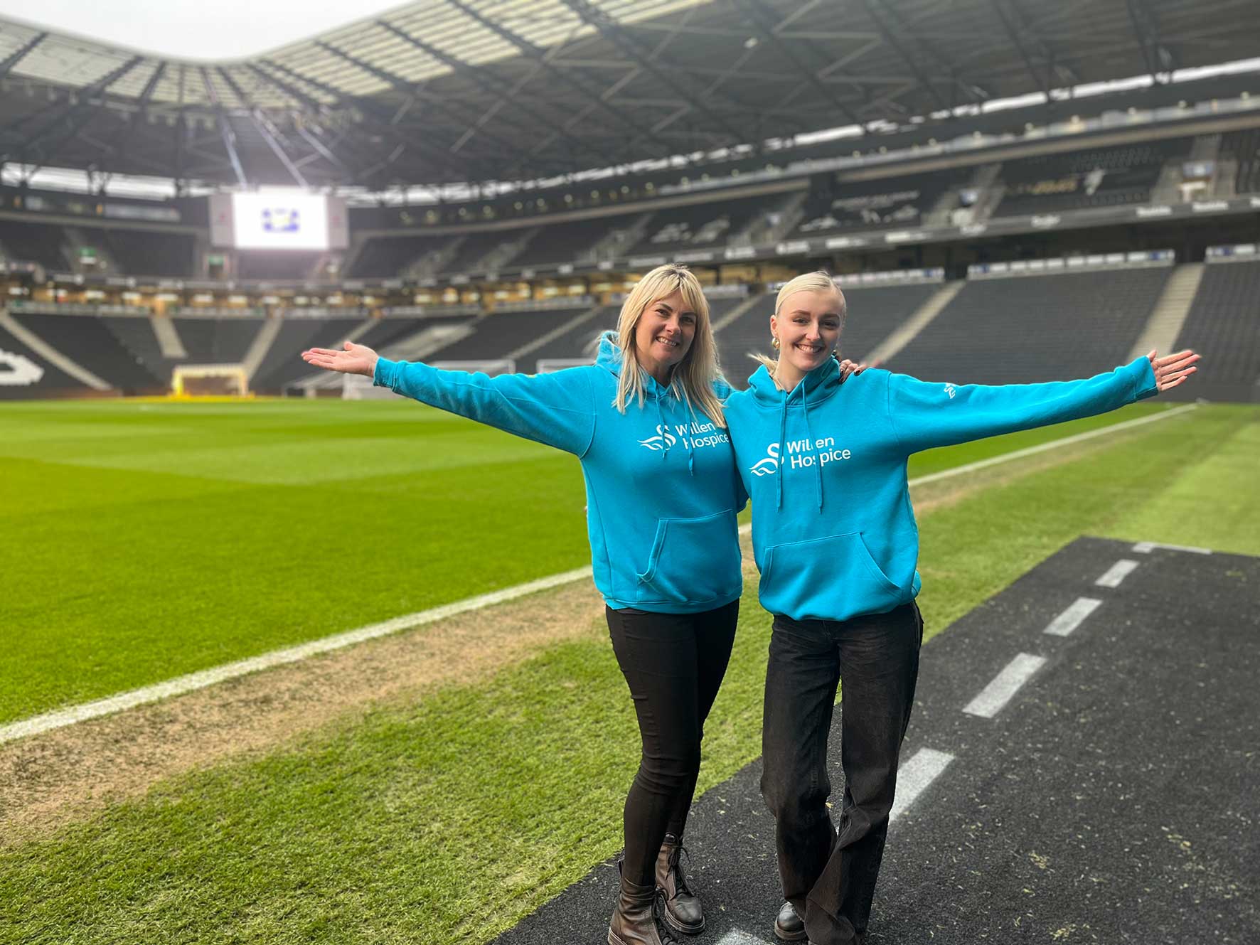 Willen Hospice staff at the Mk Dons stadium