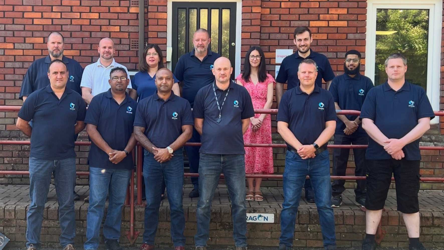 Dragon Information Systems team ahead of MK Marathon fundraiser for Willen Hospice.