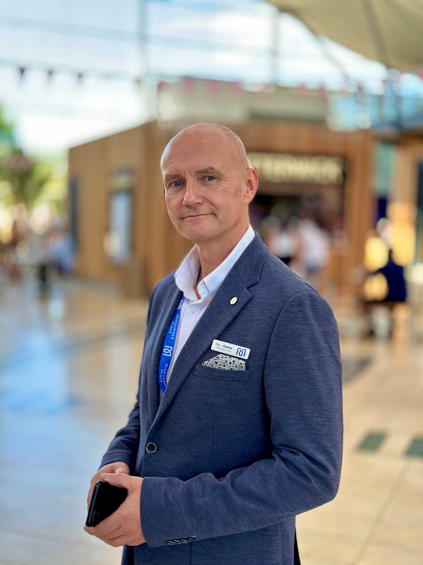 Simon Martin, centre manager at Midsummer Place in Milton Keynes, during the Midsummer Place redevelopment programme.