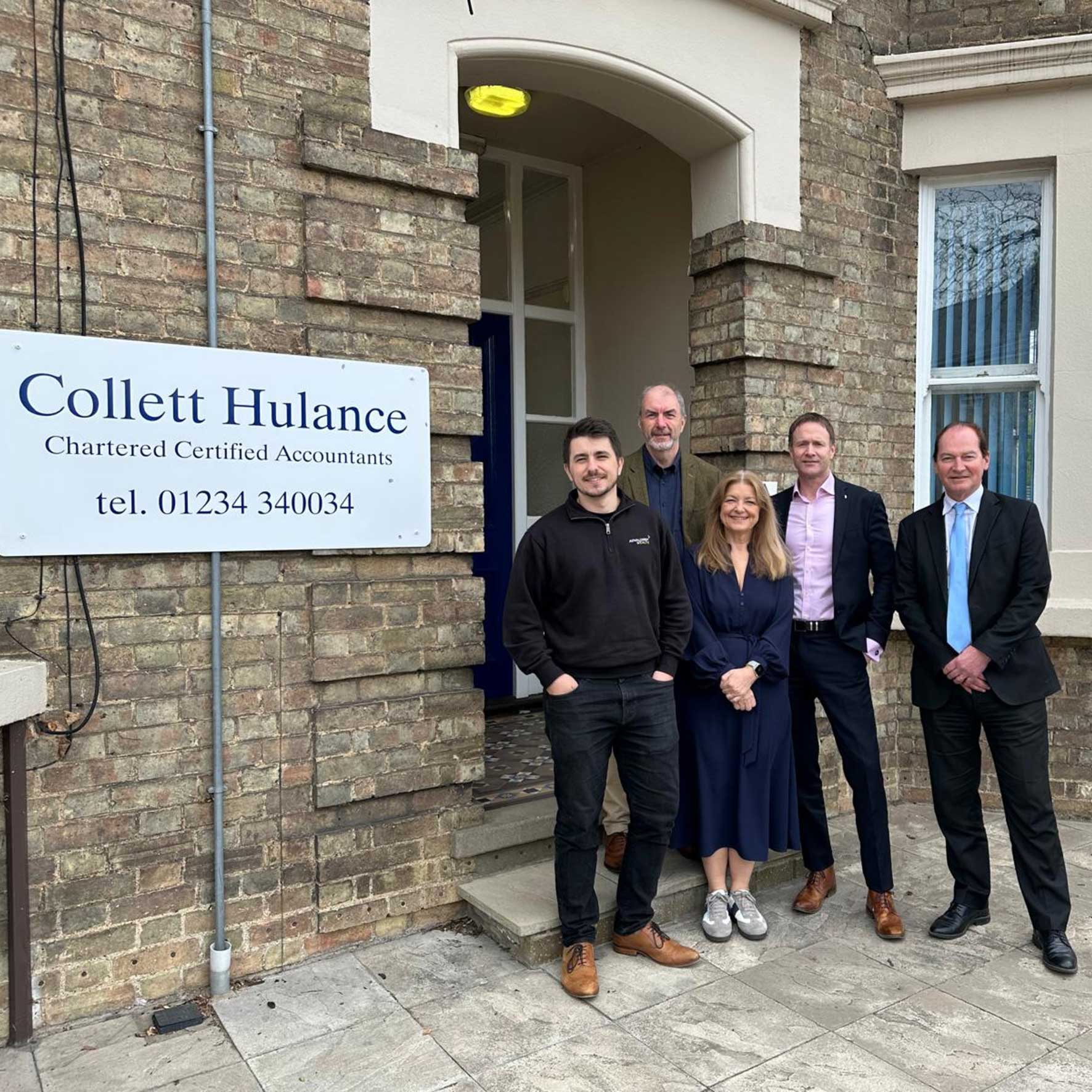 Ad Valorem and Collett Hulance senior team at Bedford office following acquisition