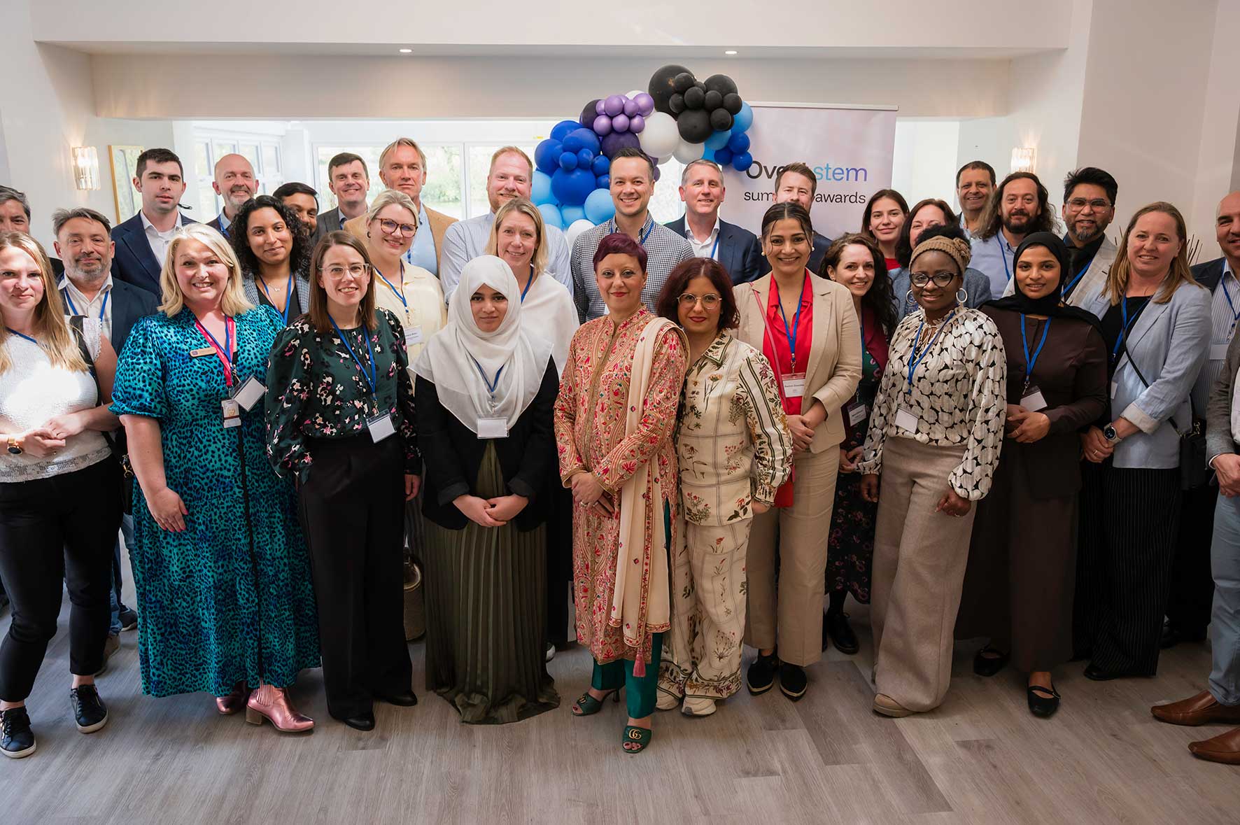 Group photo of attendees at the Overt STEM launch event at Lakehurst Park in Milton Keynes