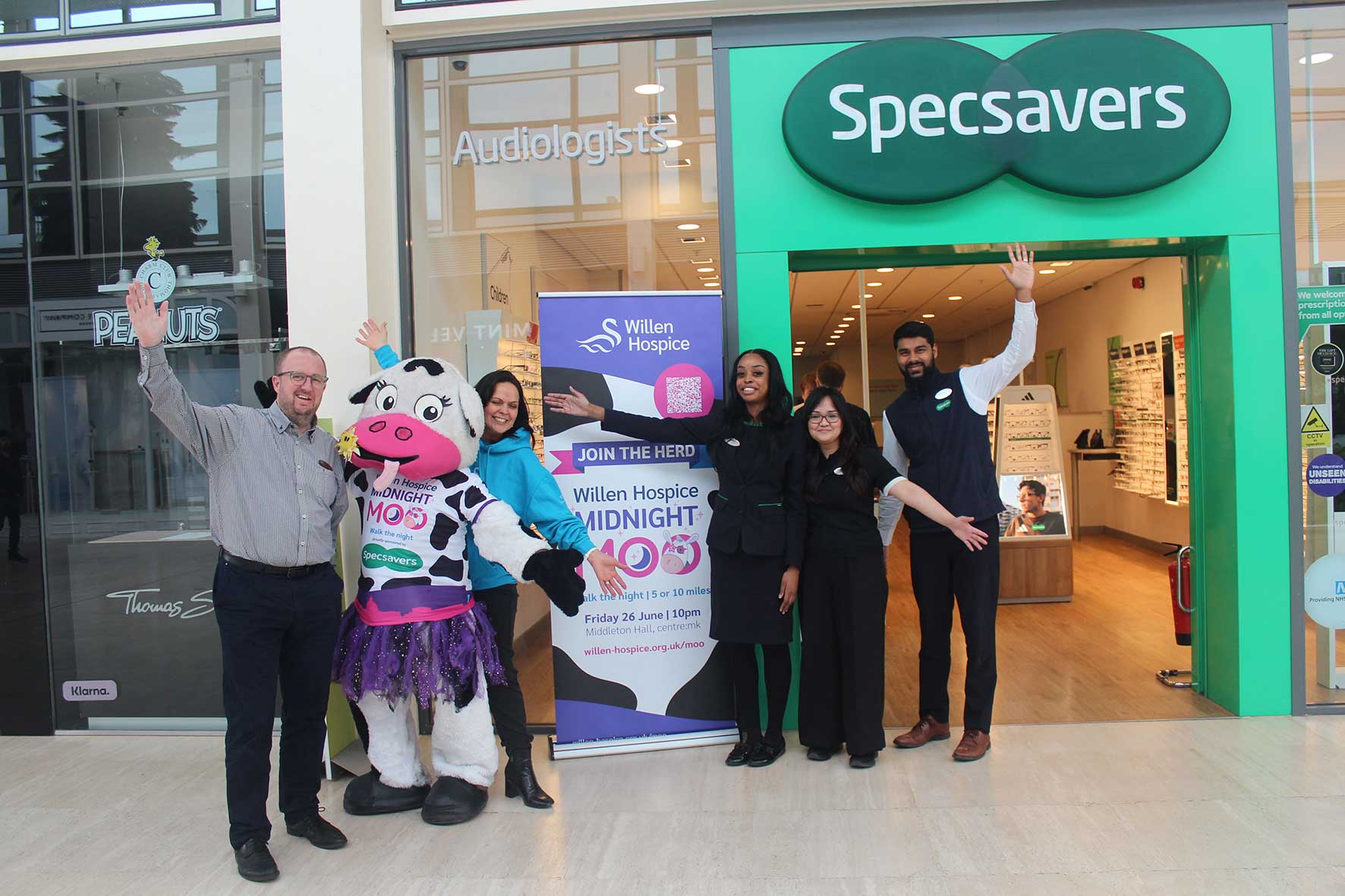Willen Hospice Specsavers sponsoring Midnight Moo 2026