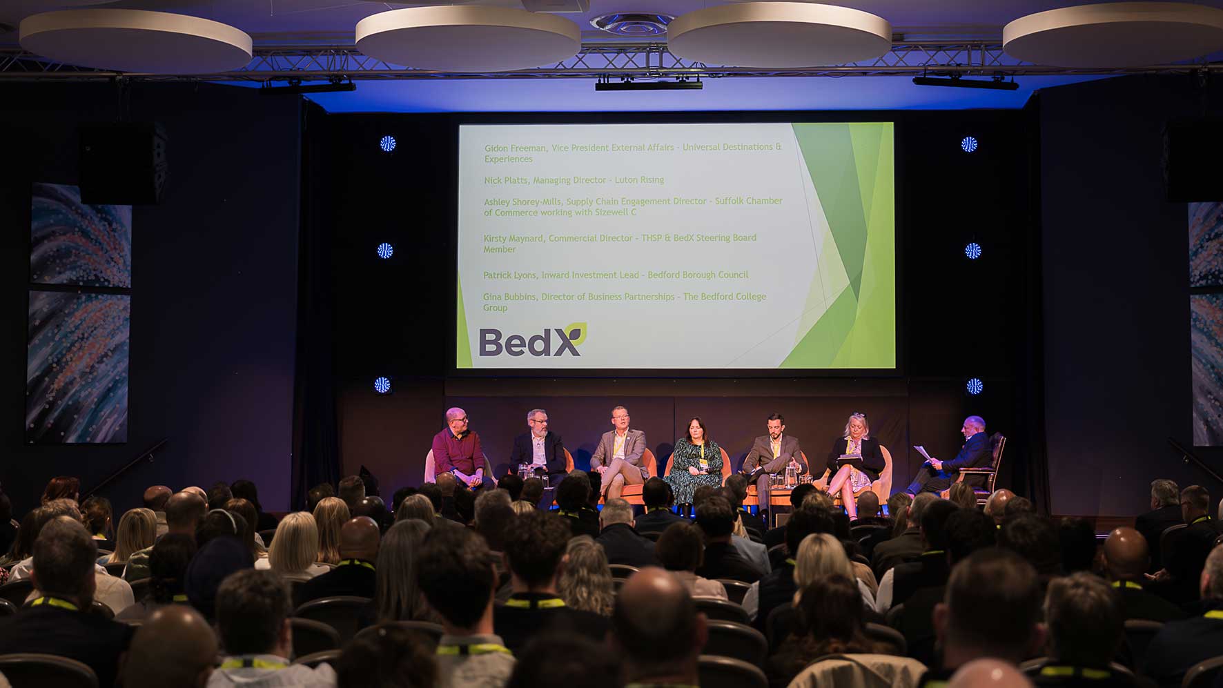BedX launch panel event in Bedford with business leaders discussing supply chain opportunities