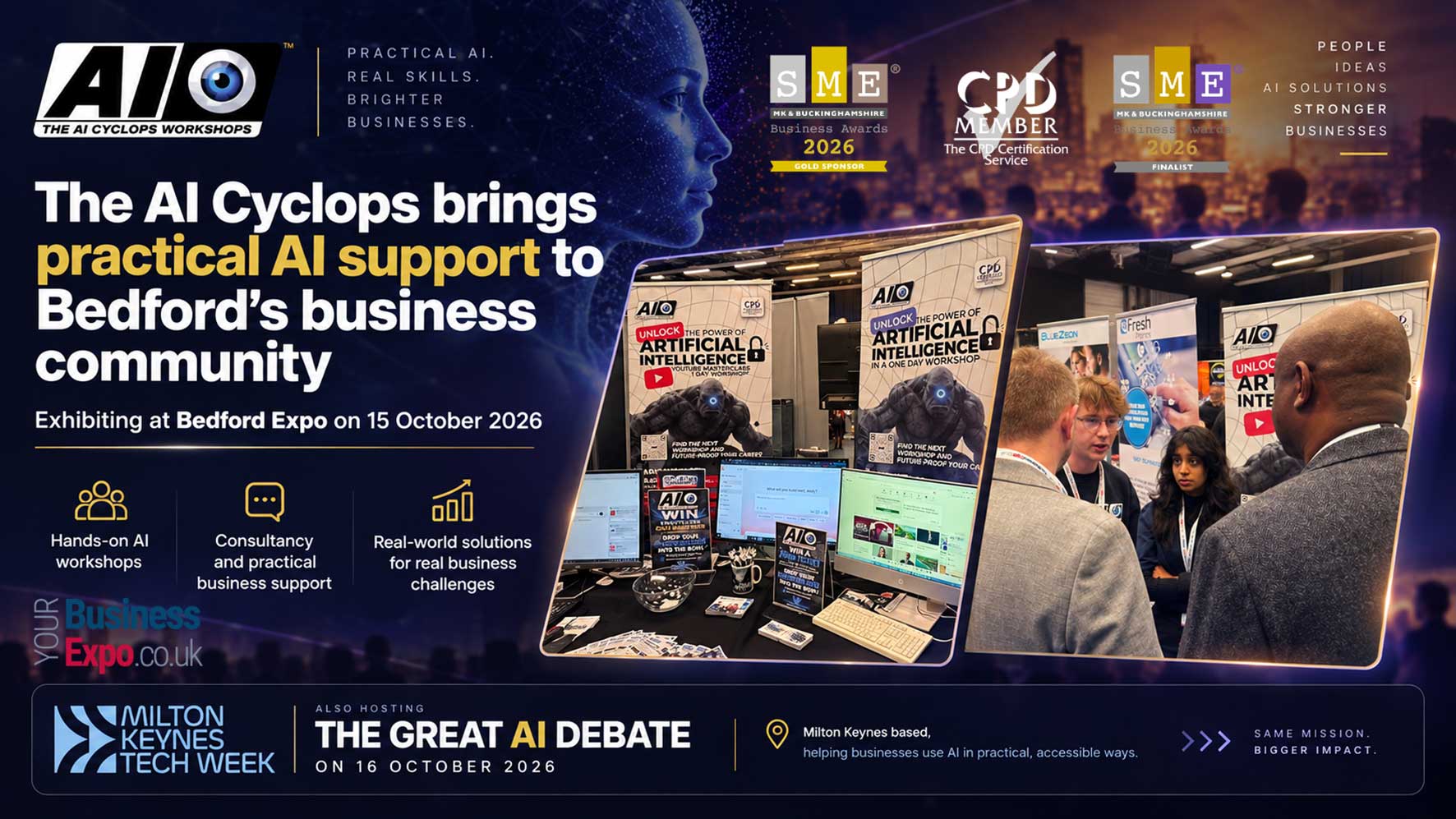 The AI Cyclops promotes practical AI training ahead of Your Business Expo Bedfordshire and MK Tech Week 2026